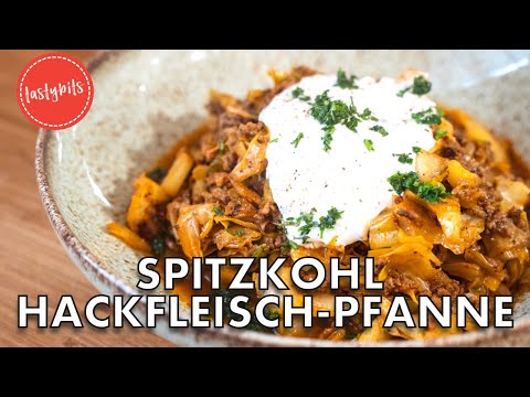 Schnelle Spitzkohl-Hackfleisch-Pfanne selber machen (Rezept)