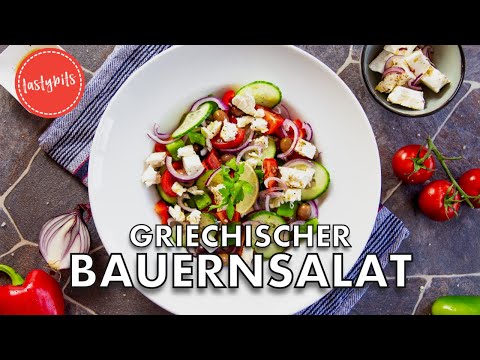Griechischer Bauernsalat (Rezept) | Frische Salat-Idee für den Sommer!