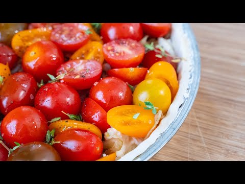Bunte Tomaten-Tarte mit Kirschtomaten (Rezept) // Tartes aux tomates