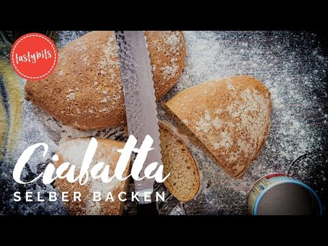 Ciabatta einfach backen - Brot wie in Italien 🇮🇹 // Schnelles &amp; leckeres Rezept!