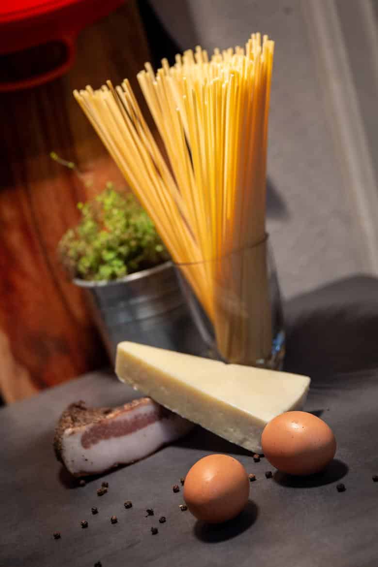 Zutaten für Spaghetti Carbonara