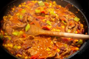 Steakpfanne mit Dosentomaten