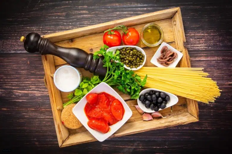 Zutaten für Spaghetti alla puttanesca