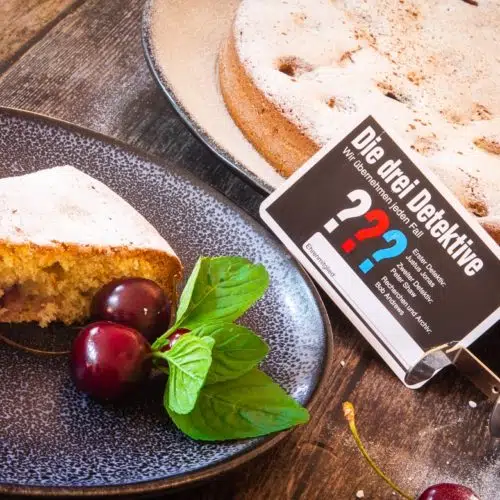 Kirschkuchen der "Drei Fragezeichen"