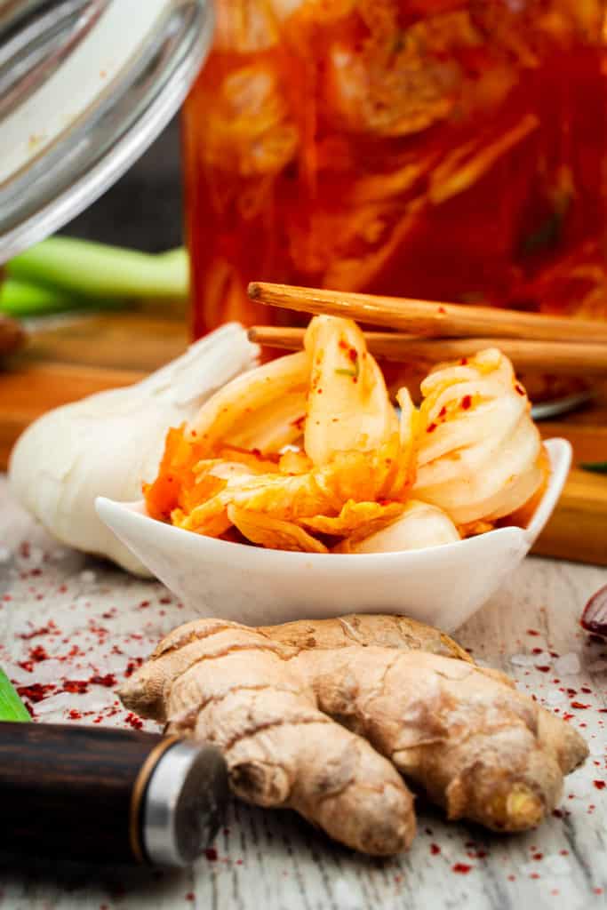 Ein Schälchen selbst gemachtes Kimchi