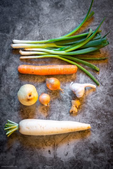 Zutaten für Kimchi