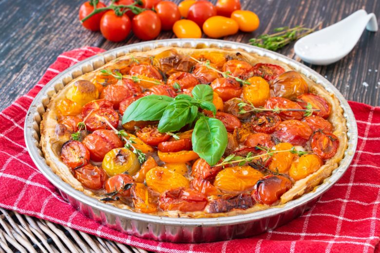 Tomaten-Tarte mit Kirschtomaten & Blätterteig
