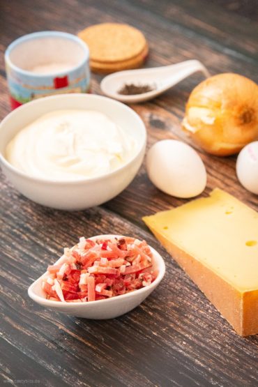 Zutaten für den Quiche Lorraine Belag