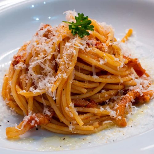 Spaghetti Amatriciana Rezept