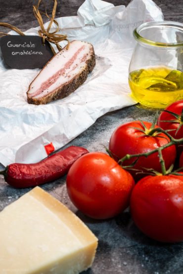 Zutaten für Pasta Amatriciana