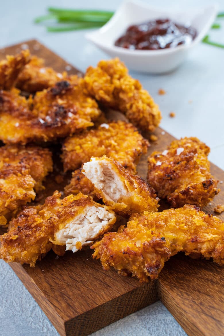 Chicken Nuggets mit BBQ-Sauce