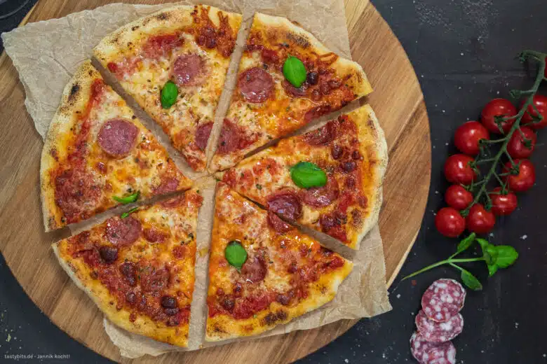 Pizza Salami selber machen