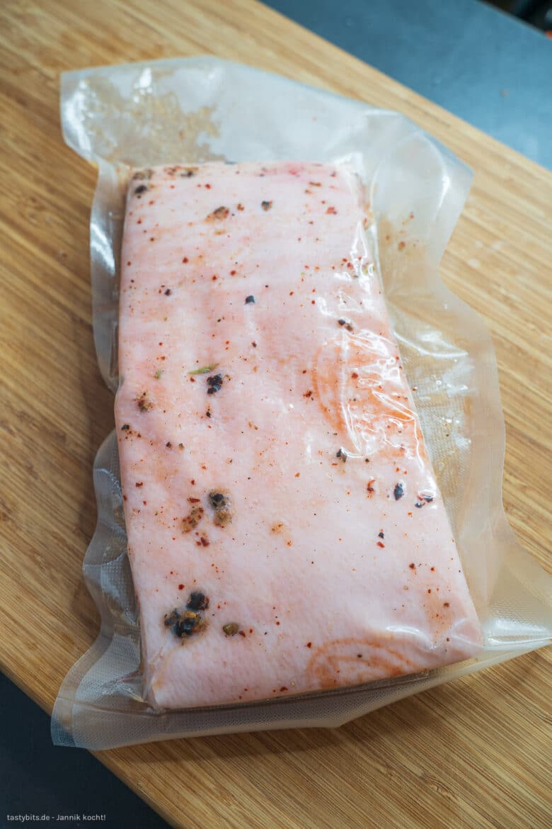 Schweinebauch vakuumieren