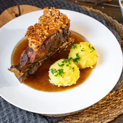 Fränkisches Schäufele Rezept mit dunkler Biersoße